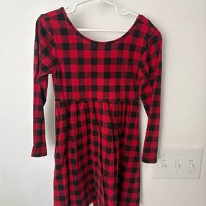 Old Navy Red and Black Checkered Kids Dress